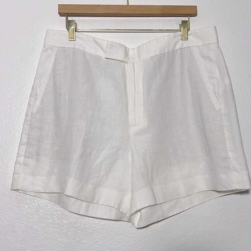 Polo Ralph Lauren White Linen Shorts Size 12